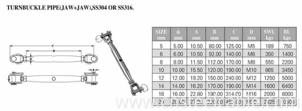 Stainless Steel Turnbuckle